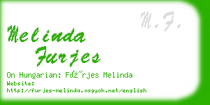 melinda furjes business card
