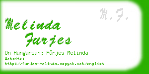 melinda furjes business card
